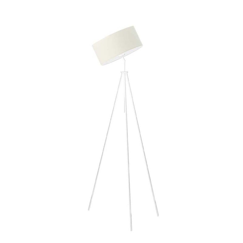 Lampa stojąca podłogowa przegubowa regulowana trójnóg z abażurem walec DECO