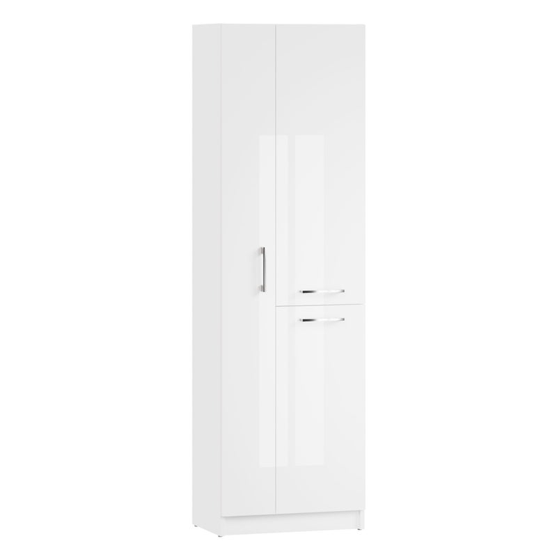 Słupek łazienkowy na mopa szafka łazienkowa stojąca regał biały połysk 55 cm