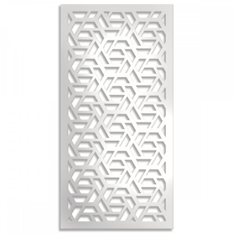 RHOMBUS - Panel perforowany - kolor BIAŁY, parasol przeciwsłoneczny o wymiarach 47x94 cm - grubość 10 mm