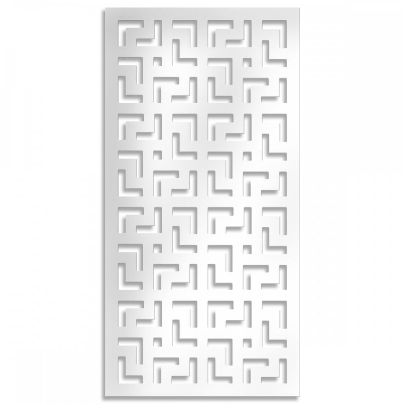 LABYRINTH L - Panel perforowany - kolor BIAŁY parasol przeciwsłoneczny o wymiarach 47x94 cm - grubość 10 mm