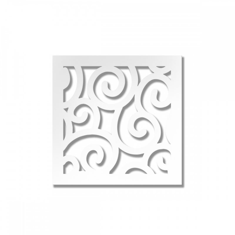 GHIRIGORI - Panel perforowany - kolor BIAŁY, parasol przeciwsłoneczny o wymiarach 48x48 cm - grubość 10 mm