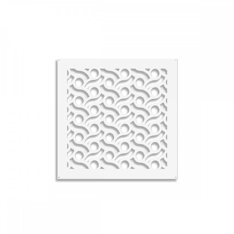 BODY - Panel perforowany z PVC - Biały parasol przeciwsłoneczny 73x73 cm Grubość 1 cm