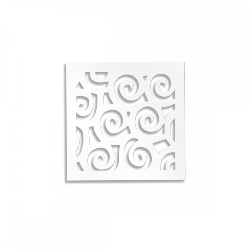 RICCI - Panel dekoracyjny z perforowanego PVC - Biały DASZEK PRZECIWSŁONECZNY 73x73 cm Grubość 1 cm