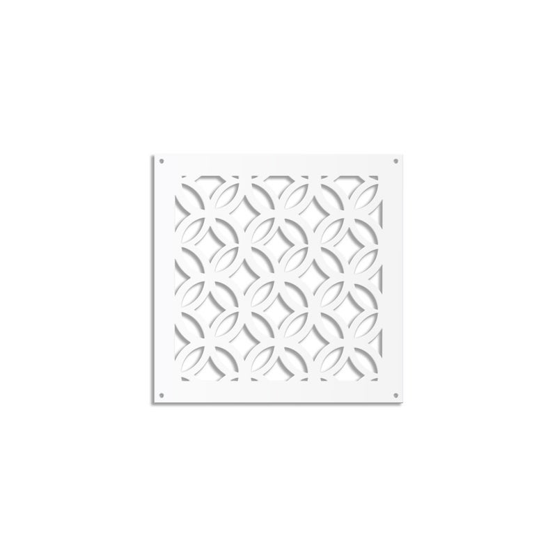 ECLECTIC - Panel perforowany z PVC - Biały parasol przeciwsłoneczny 73x73 cm Grubość 1 cm