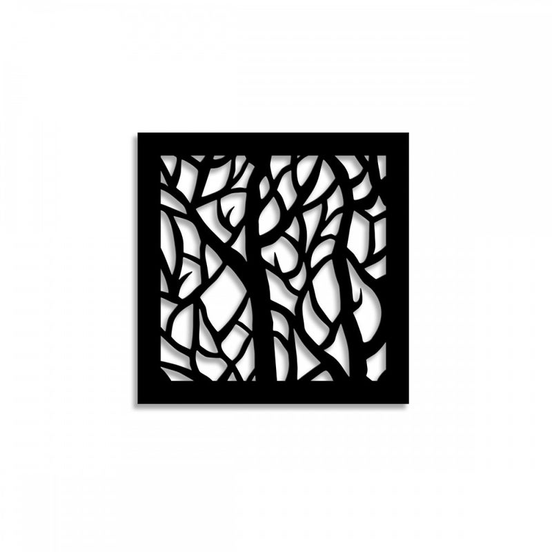 FOREST - Panel perforowany PCV - Czarny Parasol przeciwsłoneczny 73x73 cm Grubość 1 cm