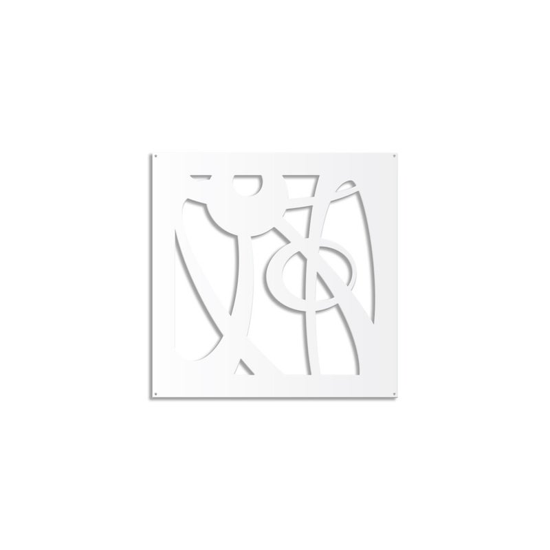 INTERSTELLAR - Perforowany panel PCV - 48X48 CM BIAŁY Parasol przeciwsłoneczny
