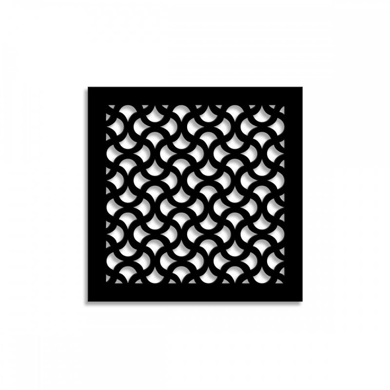 DROPS - Panel perforowany z PVC - Czarny parasol przeciwsłoneczny 73x73 cm Grubość 1 cm