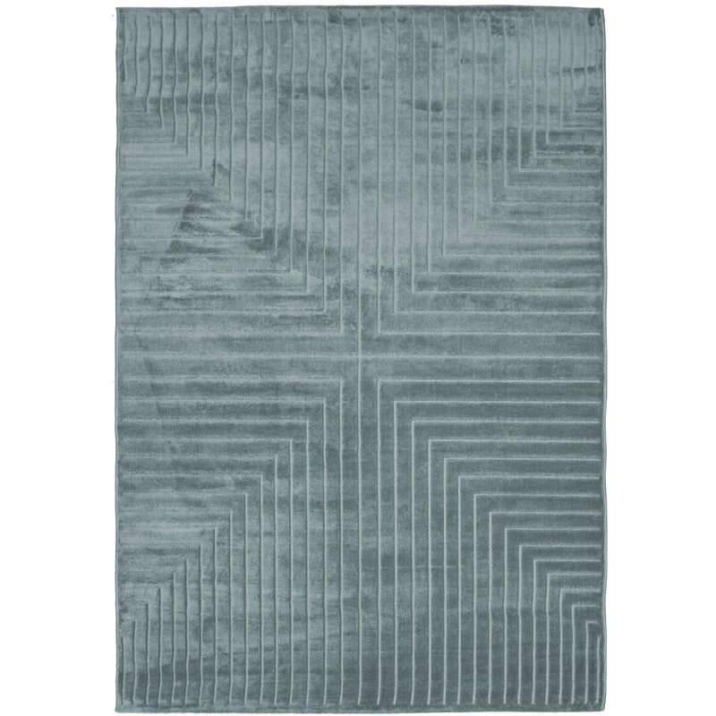 Dywanik przyłóżkowy poliestrowy, średnie runo, Zen 752/004, gładki niebieski, 80x150cm