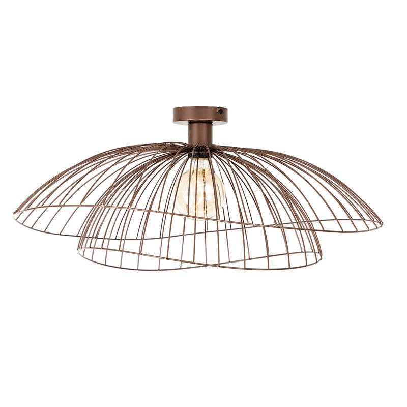 Designerska lampa sufitowa brązowa 45 cm - Pua