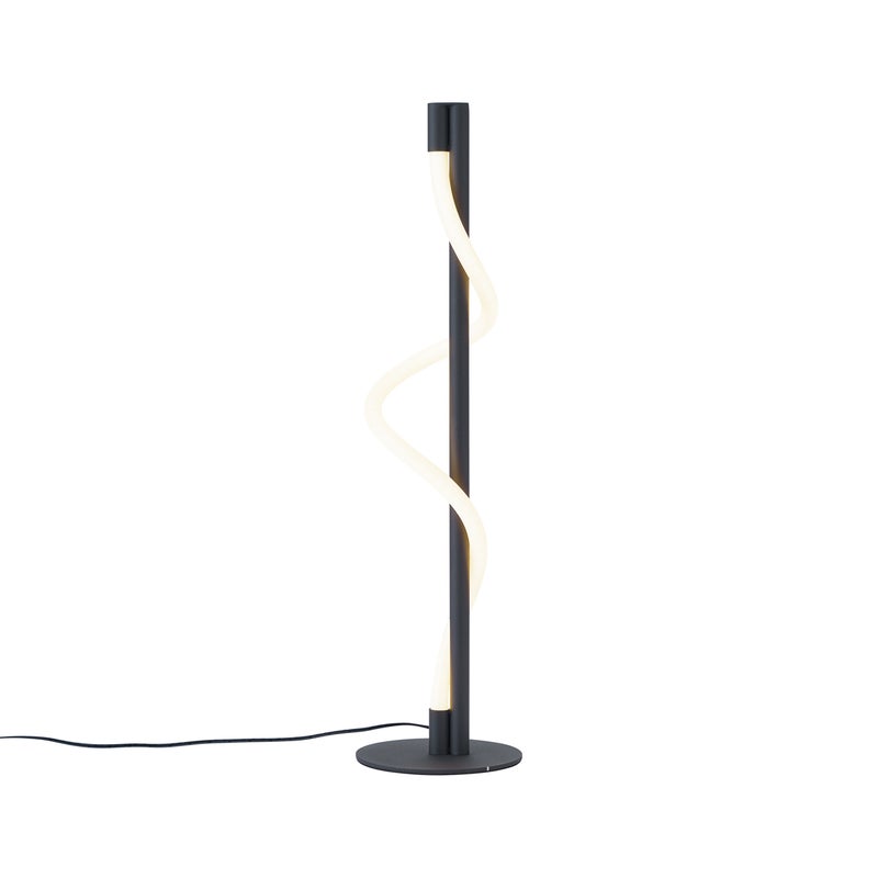 Nowoczesna lampa stołowa czarna z wbudowaną diodą LED z 3-stopniową regulacją ściemniania - Twirl