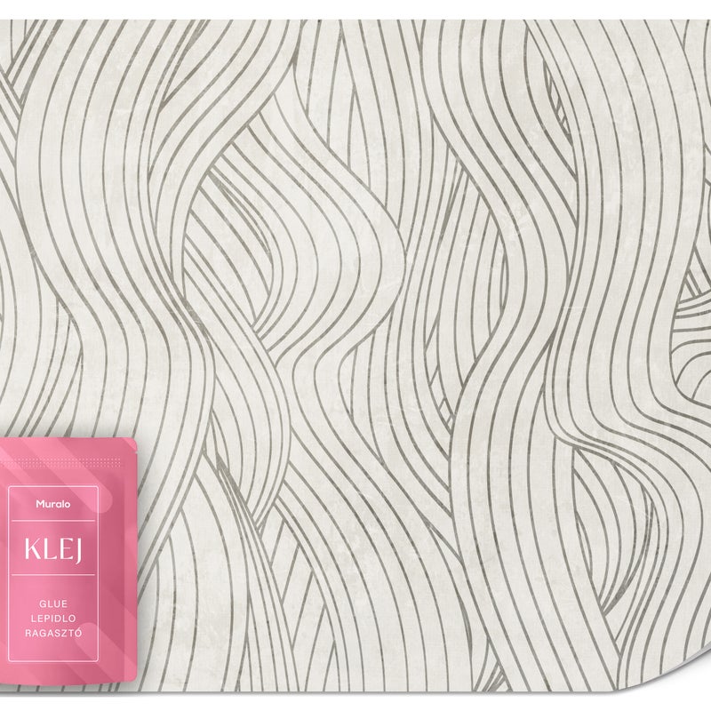 FOTOTAPETA DO SYPIALNI SALONU FALOWANY WZÓR STYL BOHO MINIMALIZM 150x105