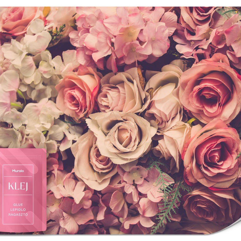 FOTOTAPETA DO SALONU SYPIALNI KWIATY RÓŻE HORTENSJE NATURA VINTAGE 400x280