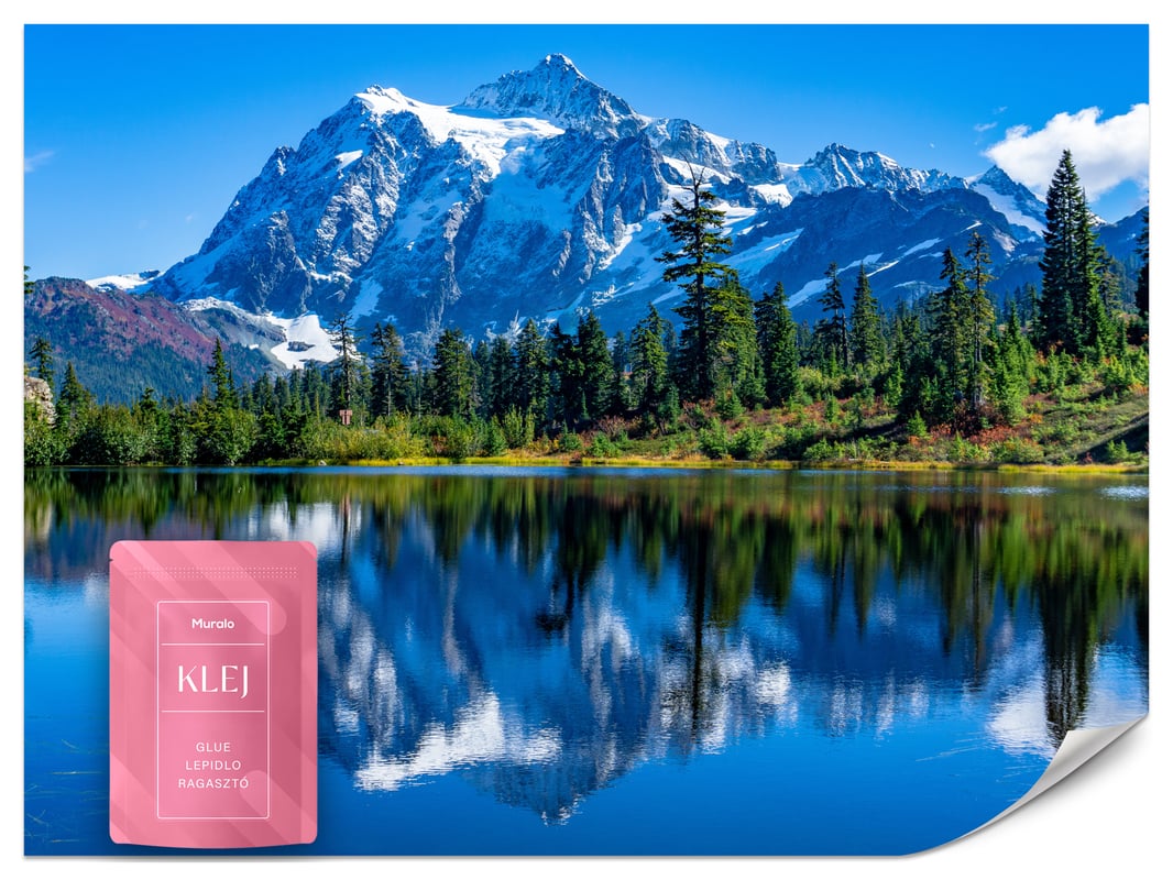 FOTOTAPETA DO SALONU GÓRY JEZIORO LAS KRAJOBRAZ USA PEJZAŻ EFEKT 3D 150x105