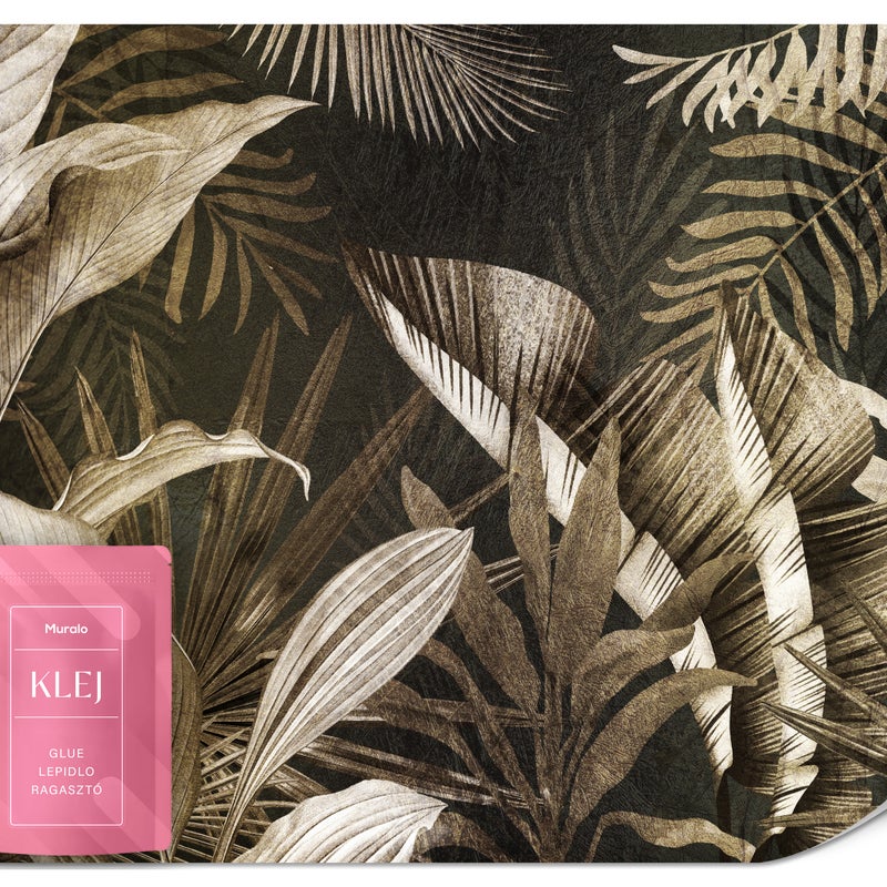 FOTOTAPETA ŚCIENNA DO SALONU LIŚCIE TROPIKALNE PALMY PAPROCIE BOHO 450x315