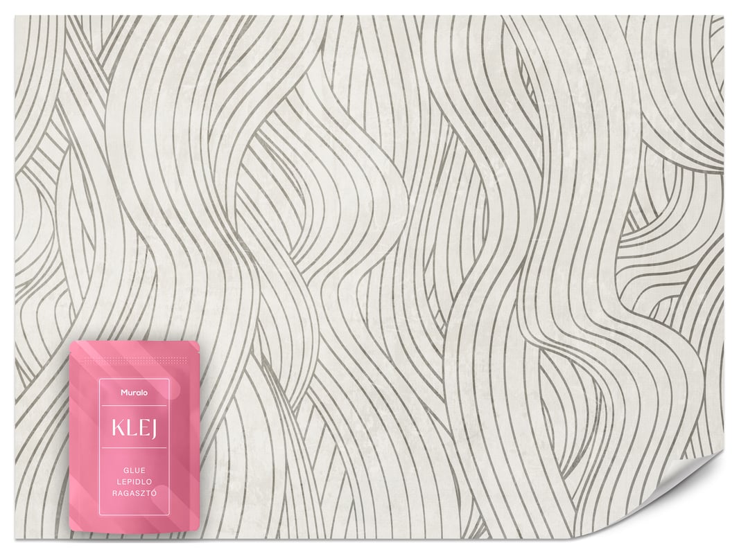 FOTOTAPETA DO SYPIALNI SALONU FALOWANY WZÓR STYL BOHO MINIMALIZM 500x350