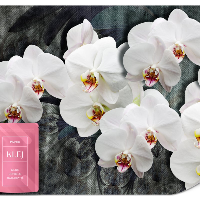 FOTOTAPETA DO SALONU BIAŁE STORCZYKI KWIATY ABSTRAKCJA 3D NATURA 200x140