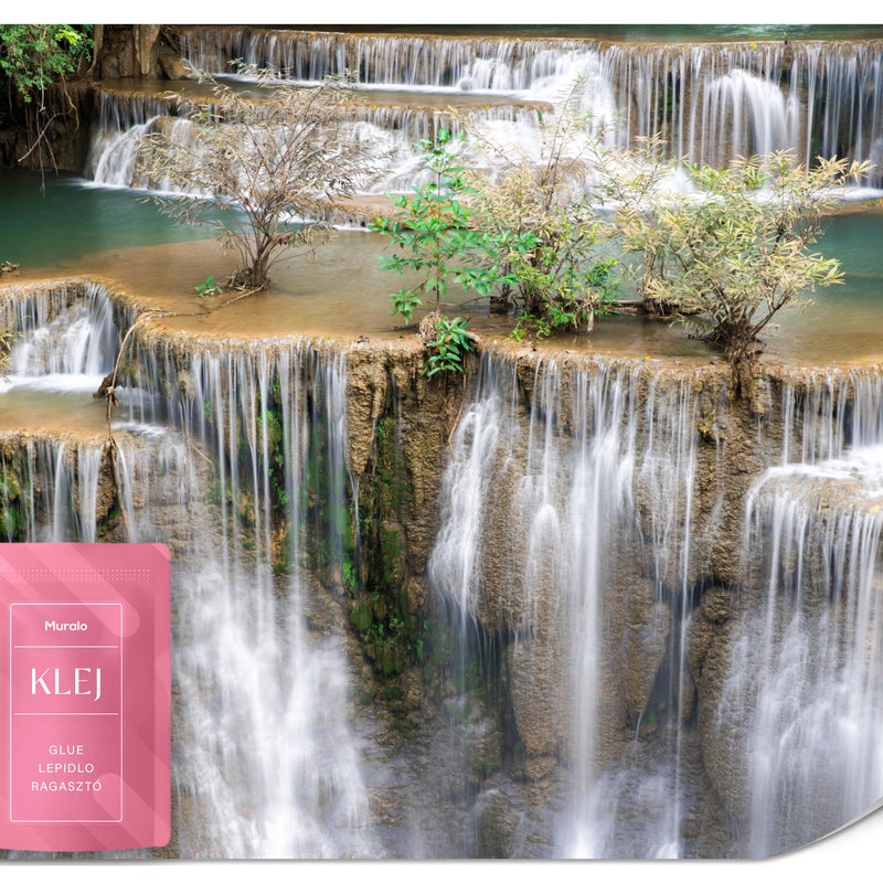 FOTOTAPETA DO SYPIALNI SALONU WODOSPAD KASKADA DRZEWA PEJZAŻ 3D 100x70