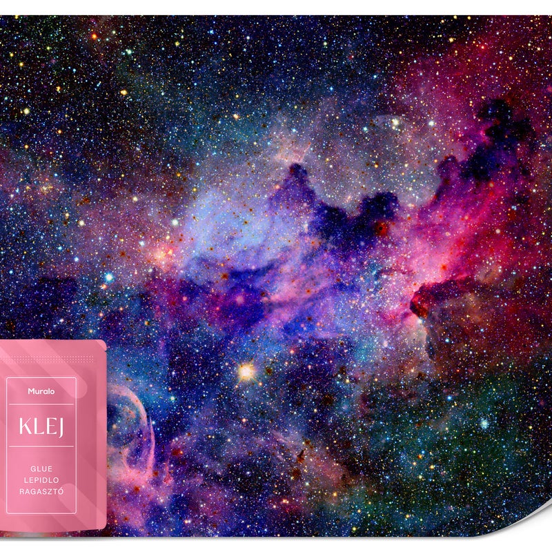 FOTOTAPETA DLA DZIECI KOLOROWA MGŁAWICA GWIAZDY KOSMOS ABSTRAKCJA 500x350