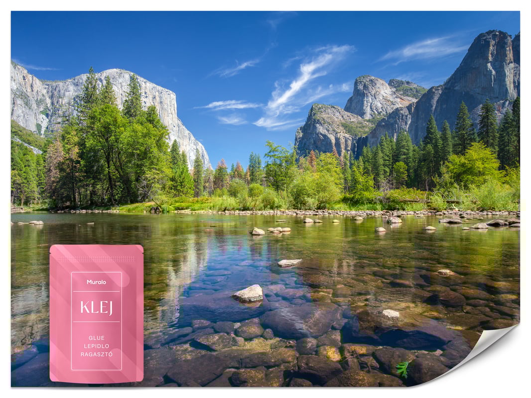 FOTOTAPETA DO SALONU SYPIALNI PEJZAŻ GÓRY PARK YOSEMITE NATURA 3D 450x315