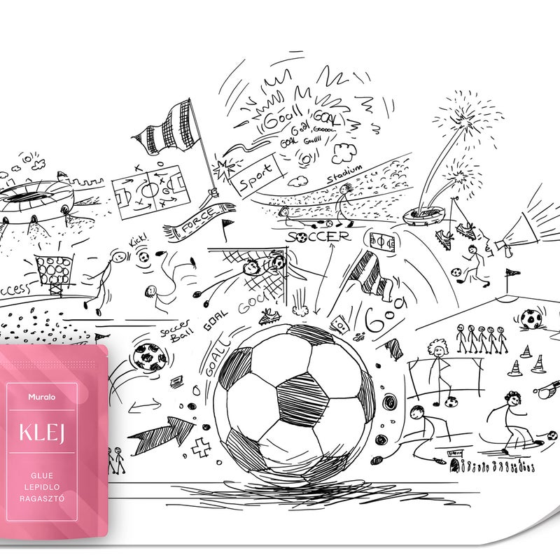 FOTOTAPETA DLA CHŁOPCA PIŁKA NOŻNA SPORT TAPETA ŚCIENNA DLA DZIECI 100x70