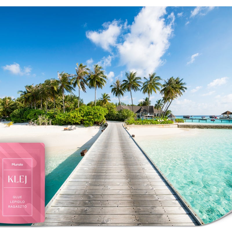 FOTOTAPETA ŚCIENNA DO SYPIALNI POMOST TROPIKALNA WYSPA OCEAN PLAŻA 300x210