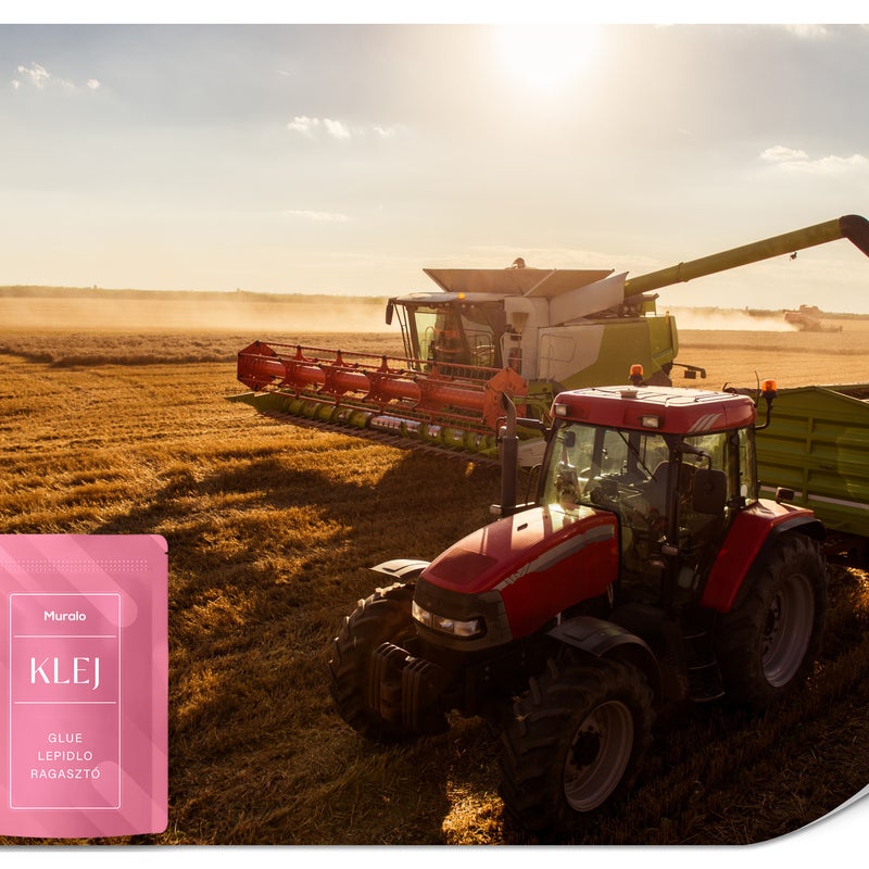 FOTOTAPETA DLA CHŁOPCA MASZYNY ROLNICZE POLE KOMBAJN TRAKTOR 3D 400x280