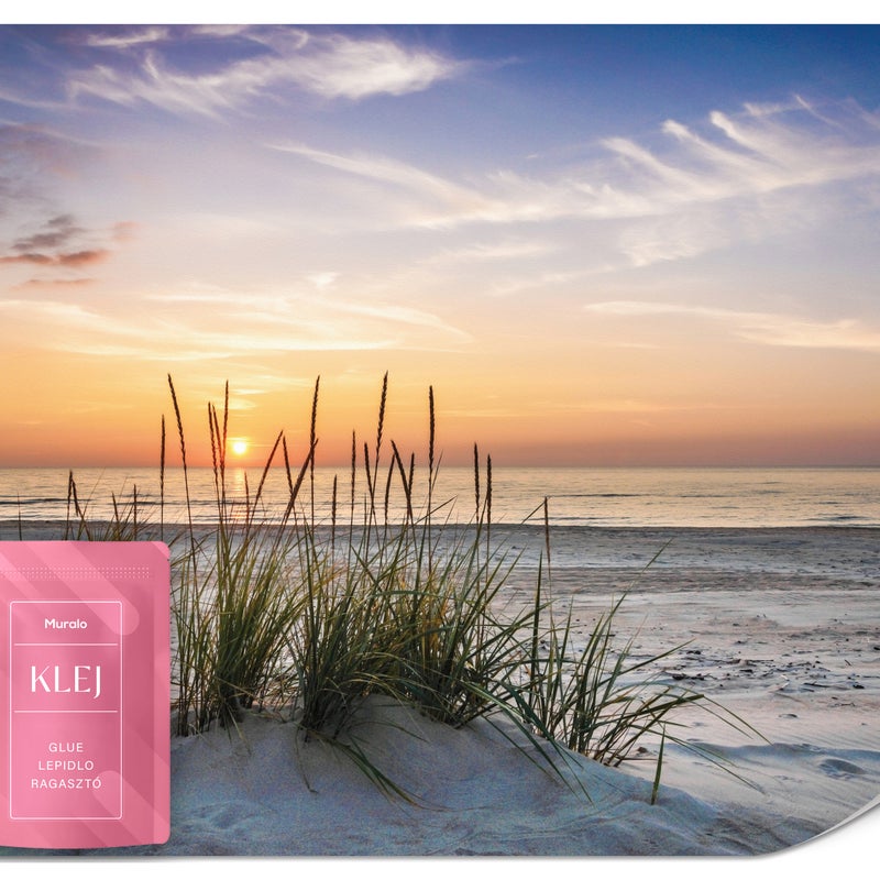 FOTOTAPETA DO SYPIALNI ZACHÓD SŁOŃCA NAD MORZEM PEJZAŻ NATURA 3D 200x140