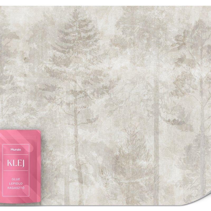 FOTOTAPETA DO SYPIALNI SALONU LAS NATURA ABSTRAKCJA PEJZAŻ MURAL 400x280