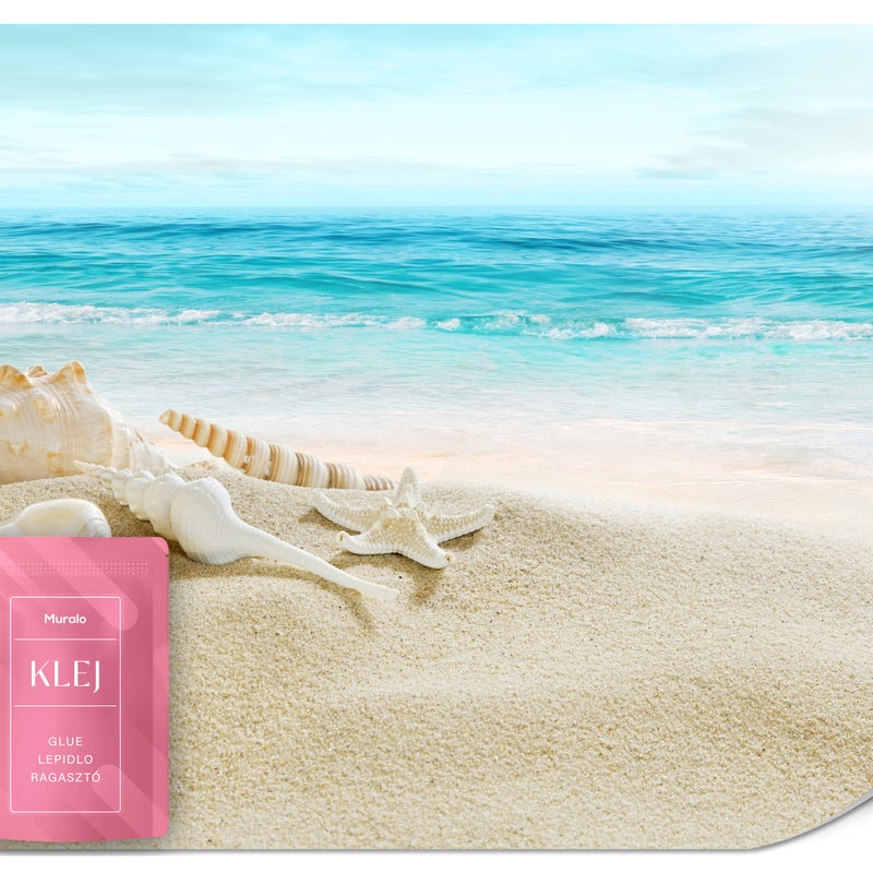 FOTOTAPETA DO SYPIALNI SALONU PLAŻA MORZE MUSZLE PEJZAŻ WYDMY 3D 300x210