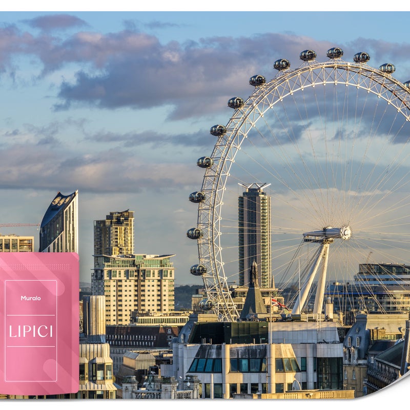 FOTOTAPETA DO SALONU BIURA LONDON EYE MIASTO LONDYN PANORAMA 3D 150x105