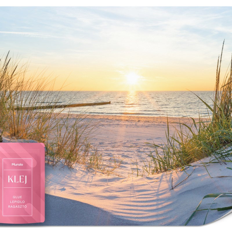 FOTOTAPETA DO SYPIALNI ZACHÓD MORZA PLAŻA WYDMY KRAJOBRAZ 3D NATURA 250x175