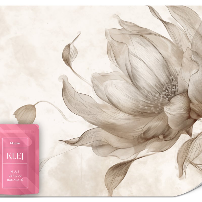 FOTOTAPETA DO SALONU SYPIALNI ABSTRAKCJA MALOWANY KWIAT STYL BOHO 500x350