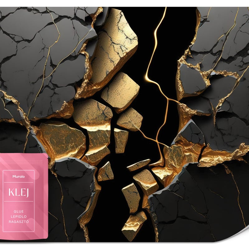 FOTOTAPETA DO SALONU SYPIALNI CZARNY MARMUR KAMIEŃ STYL GLAMOUR 450x315