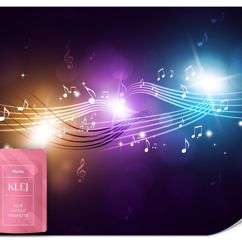 FOTOTAPETA ŚCIENNA NUTY MUZYKA ABSTRAKCJA MURAL TAPETA MŁODZIEŻOWA 250x175