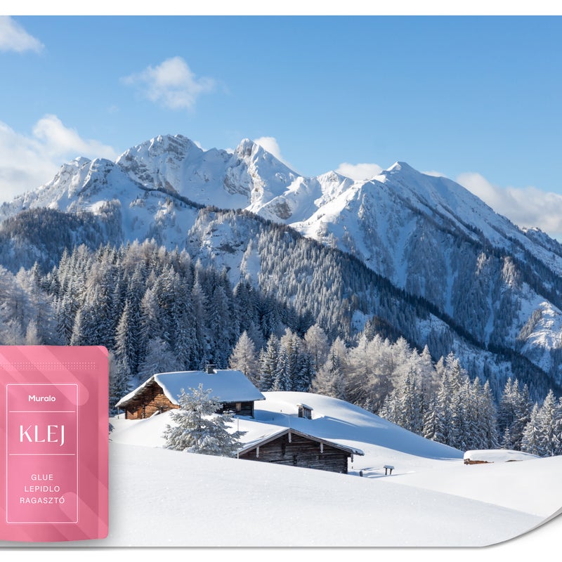 FOTOTAPETA DO SYPIALNI SALONU GÓRY LAS ZIMA KRAJOBRAZ NATURA 3D 100x70