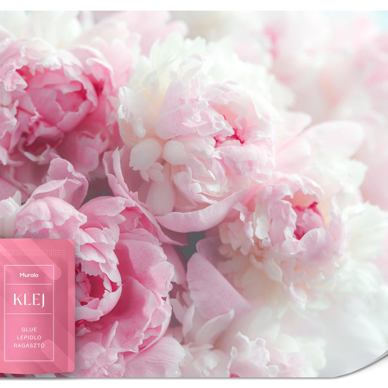 FOTOTAPETA DO SALONU SYPIALNI PIWONIE PEONIE KWIATY NATURA BOHO 3D 400x280