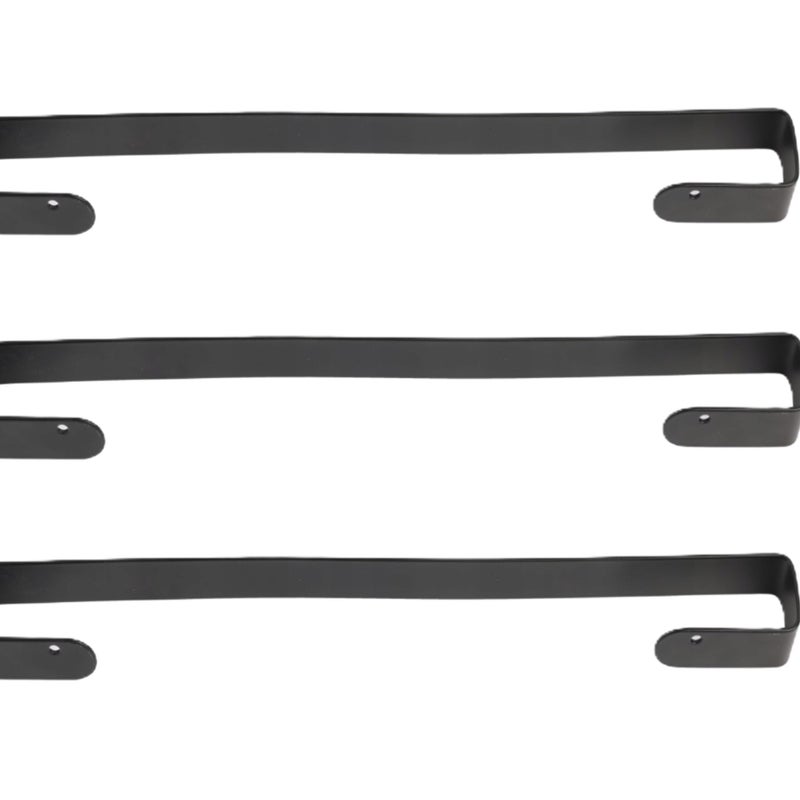 Wieszak łazienkowy Jumi ścienny loft na ręczniki czarny 60cm 3szt