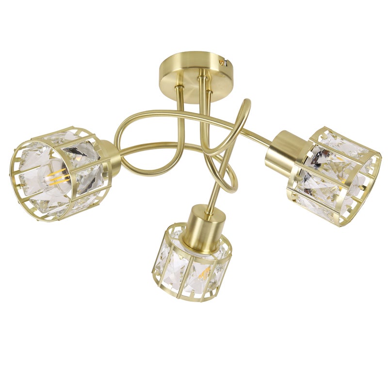 Lampa sufitowa z reflektorkami Zahara 3xE27 złota Goldlux