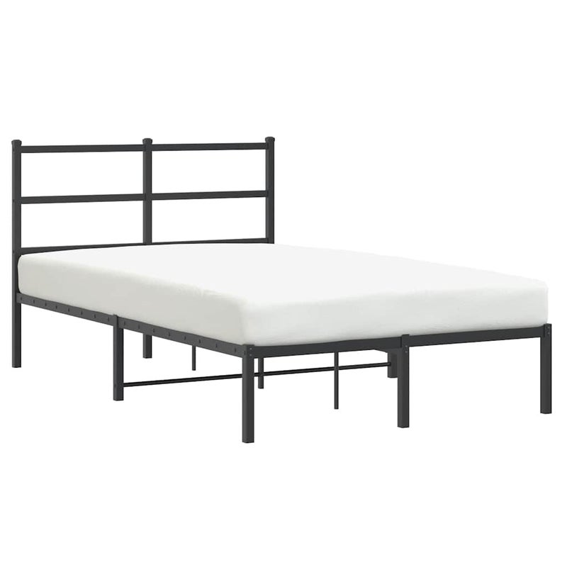 Łóżko Metalowe Czarne Rama Łóżka Ze Stelażem Do Sypialni Pokoju 120x190 cm