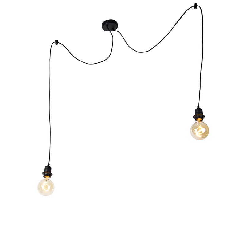 Lampa wisząca czarna 2-światłowa - Cava