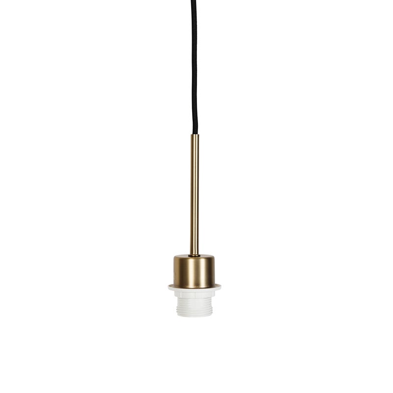 Nowoczesna lampa wisząca brąz z czarnym kablem - Combi 1
