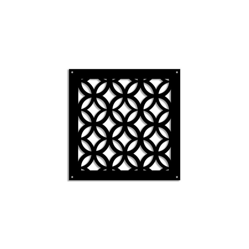 ECLECTIC - Panel perforowany z PVC - 48X48 CM Czarny parasol