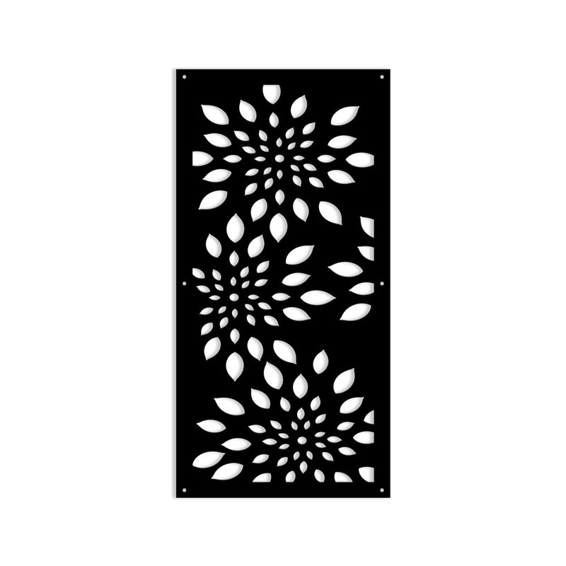 FIREWORKS - Panel perforowany z PVC - 47x94 cm, czarny, osłona przeciwsłoneczna