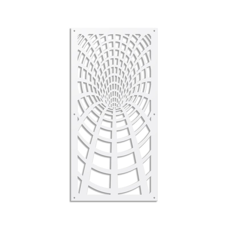 BLACK HOLE - Panel PCV perforowany - Parasol biały 73X148 cm