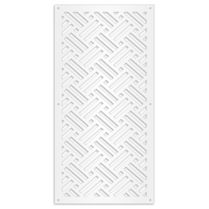 FILOTTO - Panel perforowany z PVC - Parasol przeciwsłoneczny 73x148 cm biały Grubość 1 cm