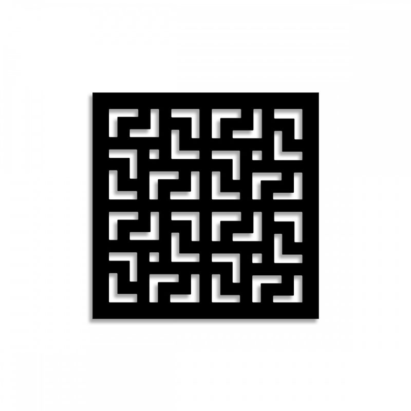 LABYRINTH - L - Panel PCV perforowany - Czarny Parasol przeciwsłoneczny 73x73 cm Grubość 1 cm