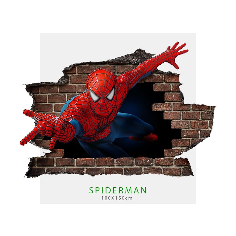 SPIDER-MAN - Naklejka ścienna 3D - Naklejka ścienna do pokoju dziecięcego o wymiarach 145x100 cm.