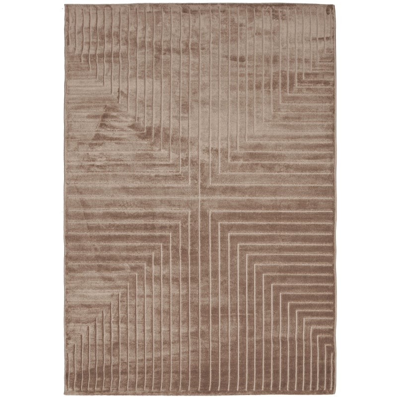 Dywan poliestrowy o średnim włosiu Zen 752/002 gładki taupe 160x230cm