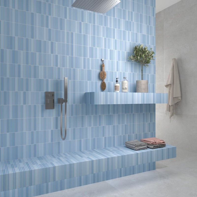 KIT-KAT MOSAICO SKY MATT 11,5X23,1. REVESTIMIENTO PREMIUM PORCELÁNICO EN AZUL CLARO MATE