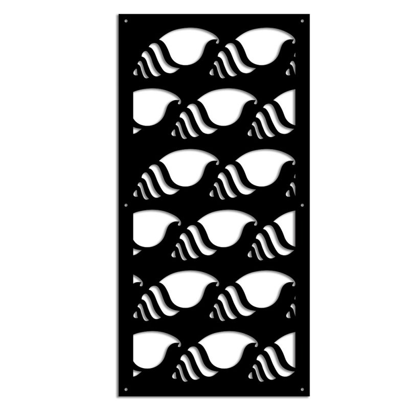 HERMITCRAB - Panel perforowany PCV - Parasol przeciwsłoneczny o wymiarach 50x150 cm - kolor czarny